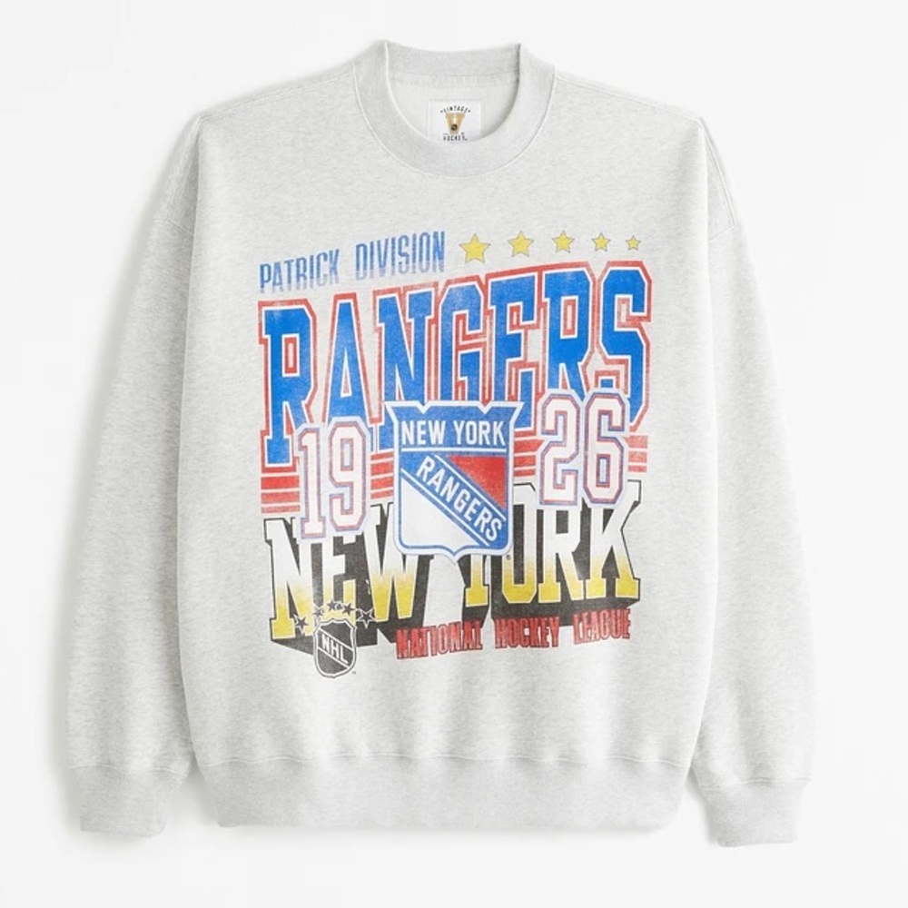 Abercrombie & Fitch New York Rangers Graphic Crew Sweatshirt